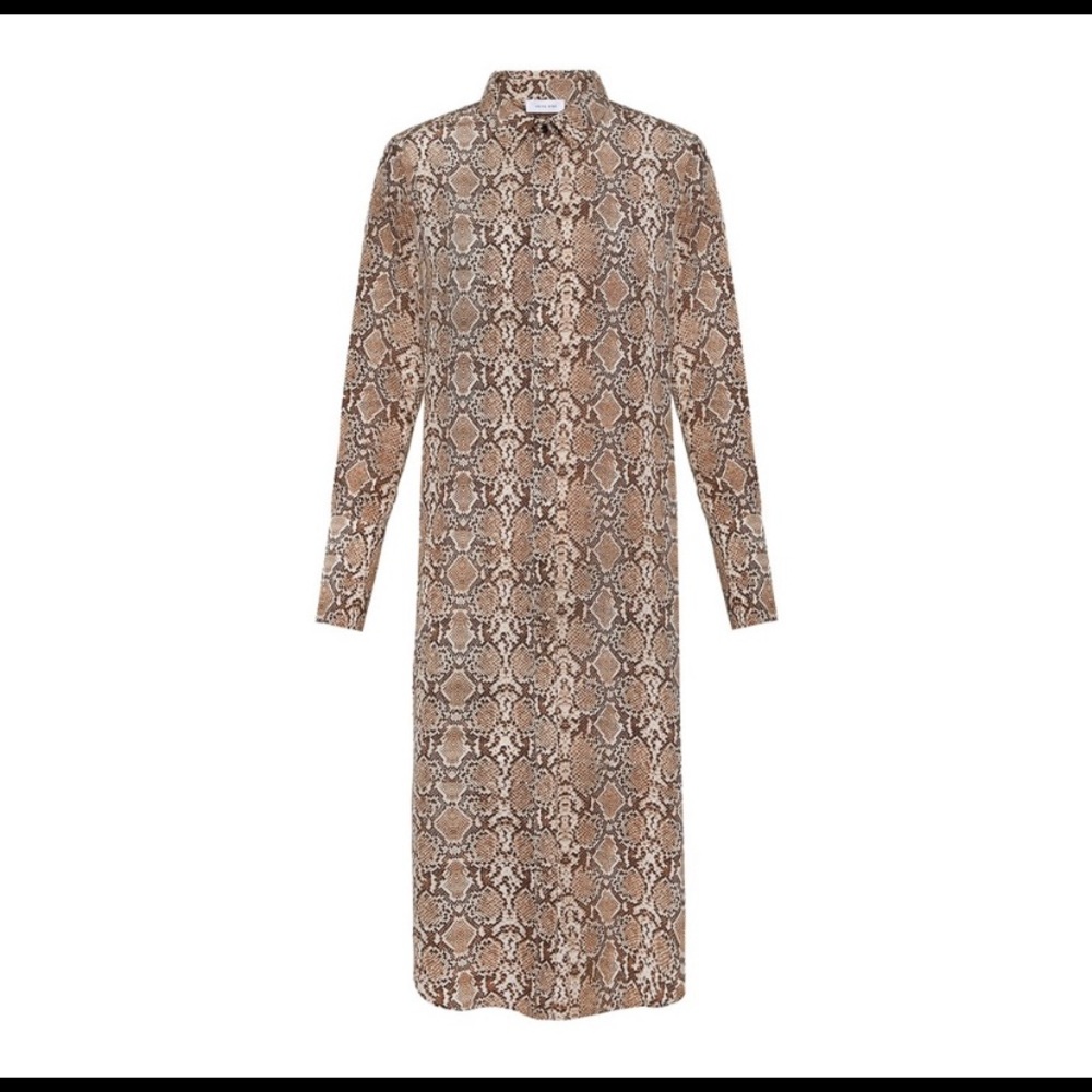 Anine Bing Python Silk Shirt Dress Size M EUC